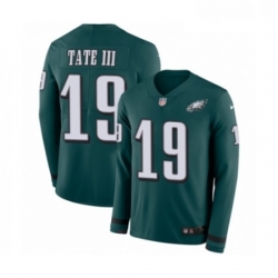 Youth Nike Philadelphia Eagles 19 Golden Tate III Limited Green Therma Long Sleeve NFL Jersey