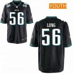 Youth Philadelphia Eagles #56 Chris Long Black Alternate Stitched NFL Nike Jersey