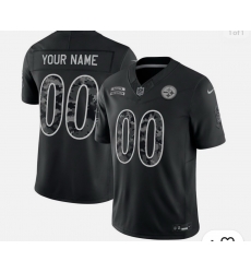 Custom Men Pittsburgh Steelers Black F U S E  2026 Salute to Service Limited Stitched Football Jersey