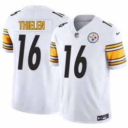 Men Pittsburgh Steelers 16 Adam Thielen White 2025 F U S E  Vapor Limited Stitched Football Jersey
