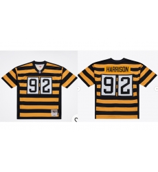Men Pittsburgh Steelers James Harrison #92 2016 Gold Black Throwback Legacy Jersey Men Pittsburgh Steelers James Harrison #92 2016 Gold Black Throwback Legacy Jersey