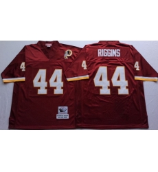 Men Redskins 44 John Riggins Red M&N Throwback Jersey