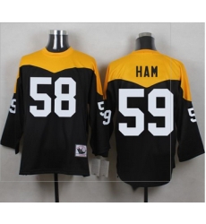 Mitchell And Ness 1967 Pittsburgh Steelers 59 Jack Ham Black Yelllow Throwback Men 27s Stitched NFL