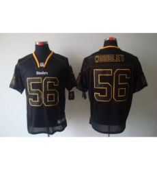 Nike Pittsburgh Steelers 56 Lamarr Woodley Black Elite Lights Out NFL Jersey