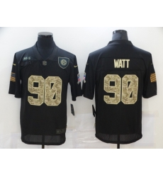 Nike Pittsburgh Steelers 90 T J  Watt Black Camo 2020 Salute To Service Limited Jersey