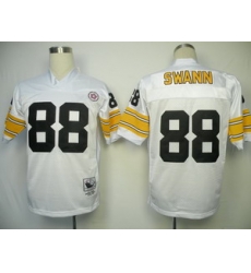 Pittsburgh Steelers 88 SWANN White Throwback Jerseys (1)