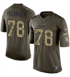 Youth Nike Pittsburgh Steelers #78 Alejandro Villanueva Limited Green Salute to Service NFL Jersey