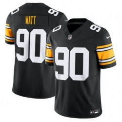 Youth Pittsburgh Steelers 90 T J Watt Black 2023 F.U.S.E. Vapor Untouchable Limited Jersey