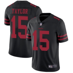 49ers 15 Trent Taylor Black Alternate Mens Stitched Football Vapor Untouchable Limited Jersey