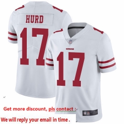 49ers 17 Jalen Hurd White Men Stitched Football Vapor Untouchable Limited Jersey