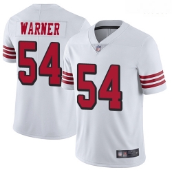 49ers 54 Fred Warner White Rush Men Stitched Football Vapor Untouchable Limited Jersey