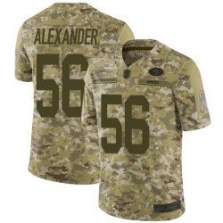 49ers #56 Kwon Alexander Camo Men Stitched Football Limited 2018 Salute To Service Jersey