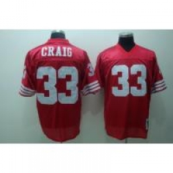 Francisco 49ers 33 Roger Craig Red Jerseys Throwback