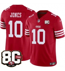 Men San Francisco 49ers 10 Mac Jones Red 80th Anniversary Patch 2026 F U S E Vapor Untouchabl2026 F U S E Vapor Untouchable Limited Stitched Football Je Men San Francisco 49ers 10 Mac Jones Red 80th Anniversary Patch 2026 F U S E Vapor Untouchabl2026 F U S E Vapor Untouchable Limited Stitched Football Je