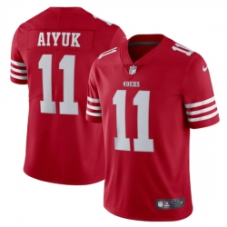 Men San Francisco 49ers 11 Brandon Aiyuk 2022 New Scarlet Vapor Untouchable Stitched Football Jersey