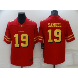 Men San Francisco 49ers 19 Deebo Samuel Red Gold Vapor Untouchable Limited Stitched Jersey