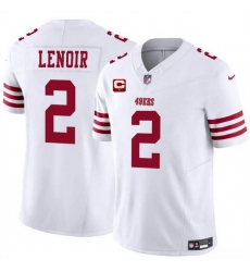 Men San Francisco 49ers 2 Deommodore Lenoir White 2025 F U S E  With 1 Star C Patch Vapor Untouchable Limited Stitched Football Jersey Men San Francisco 49ers 2 Deommodore Lenoir White 2025 F U S E  With 1 Star C Patch Vapor Untouchable Limited Stitched Football Jersey
