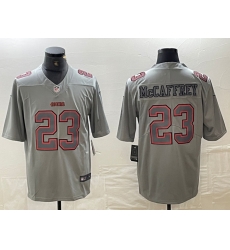 Men San Francisco 49ers 23 Christian McCaffrey Grey Atmosphere Fashion Stitched Jersey