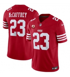 Men San Francisco 49ers 23 Christian McCaffrey Red 2025 F U S E  With 2 Star C Patch Vapor Untouchable Limited Stitched Football Jersey Men San Francisco 49ers 23 Christian McCaffrey Red 2025 F U S E  With 2 Star C Patch Vapor Untouchable Limited Stitched Football Jersey