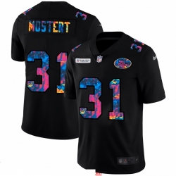 Men San Francisco 49ers 31 Raheem Mostert Men Nike Multi Color Black 2020 NFL Crucial Catch Vapor Untouchable Limited Jersey