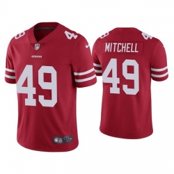 Men San Francisco 49ers 49 Elijah Mitchell Red Vapor Limited Jersey