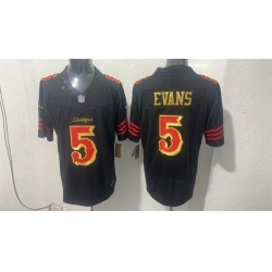 Men San Francisco 49ers  5 Mike Evans Black Gold 2026 F U S E   Rivalries  Vapor Limited Stitched Football Jersey