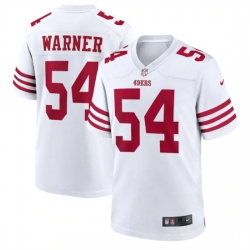 Men San Francisco 49ers 54 Fred Warner 2022 New White Stitched Game Jersey