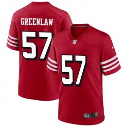 Men San Francisco 49ers 57 Dre Greenlaw New Red Stitched Game Football Jersey