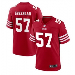 Men San Francisco 49ers 57 Dre Greenlaw Red Stitched Game Football Jersey