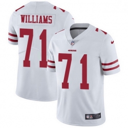 Men San Francisco 49ers 71 Trent Williams White Men Stitched NFL Vapor Untouchable Limited Jersey