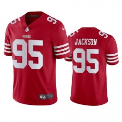 Men San Francisco 49ers 95 Drake Jackson 2022 Red Vapor Untouchable Stitched Football Jersey