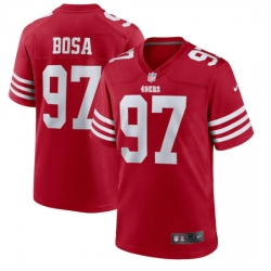 Men San Francisco 49ers 97 Nick Bosa 2022 New Scarlet Stitched Game Jersey