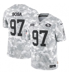 Men San Francisco 49ers 97 Nick Bosa 2024 Arctic Camo Salute To Service Limited Stitched Football Jersey