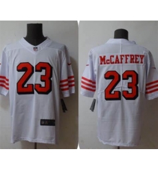 Men San Francisco 49ers Christian McCaffrey #23 Color Rush White Vapor Limited Jersey