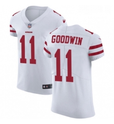 Mens Nike San Francisco 49ers 11 Marquise Goodwin White Vapor Untouchable Elite Player NFL Jersey