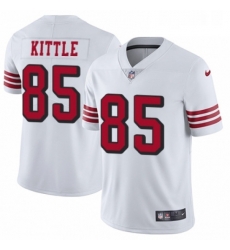 Mens Nike San Francisco 49ers 85 George Kittle Limited White Rush Vapor Untouchable NFL Jersey