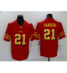 Men's San Francisco 49ers #21 Deion Sanders Red Gold Untouchable Limited Jersey