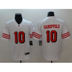 Men's San Francisco 49ers Jimmy Garoppolo 10 White Nike Scarlet Player Limited Jersey