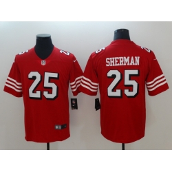 Men's San Francisco 49ers Richard Sherman 25 Red Nike Scarlet Player Limited Jersey