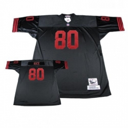 Mitchell and Ness San Francisco 49ers 80 Jerry Rice Authentic Black Throwback NFL Jersey