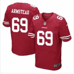 NEW San Francisco 49ers #69 Arik Armstead Red Team Color mens Stitched NFL Elite Jersey