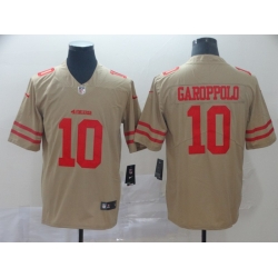 Nike 49ers 10 Jimmy Garoppolo Gold Inverted Legend Limited Jersey