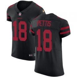 Nike 49ers #18 Dante Pettis Black Alternate Mens Stitched NFL Vapor Untouchable Elite Jersey