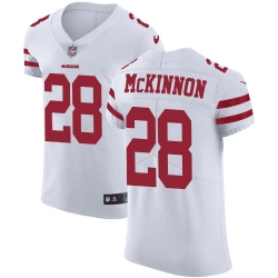 Nike 49ers #28 Jerick McKinnon White Mens Stitched NFL Vapor Untouchable Elite Jersey