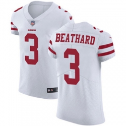 Nike 49ers #3 C J Beathard White Mens Stitched NFL Vapor Untouchable Elite Jersey