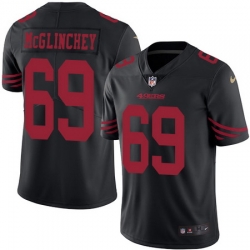 Nike 49ers #69 Mike McGlinchey Black Mens Stitched NFL Limited Rush Jersey