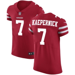 Nike 49ers #7 Colin Kaepernick Red Team Color Mens Stitched NFL Vapor Untouchable Elite Jersey