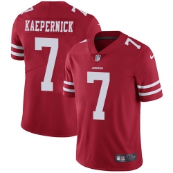 Nike 49ers #7 Colin Kaepernick Red Team Color Mens Stitched NFL Vapor Untouchable Limited Jersey