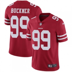 Nike 49ers #99 DeForest Buckner Red Team Color Mens Stitched NFL Vapor Untouchable Limited Jersey