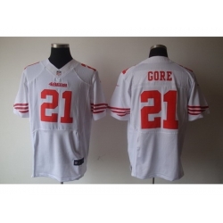 Nike San Francisco 49ers 21 Frank Gore White Elite NFL Jersey